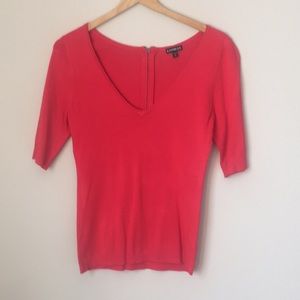 Express Zip Back Pink Sweater